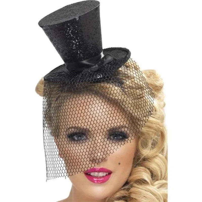 Mini Top Hat on Headband - Black - MyPleasure