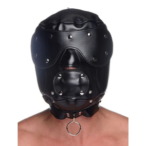 Muzzled Universal BDSM Hood With Removable Muzzle - MyPleasure