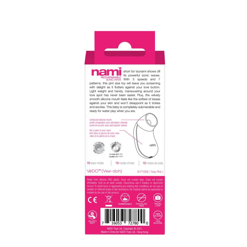 Nami Rechargeable Sonic Vibe - Foxy Pink - Vibrators