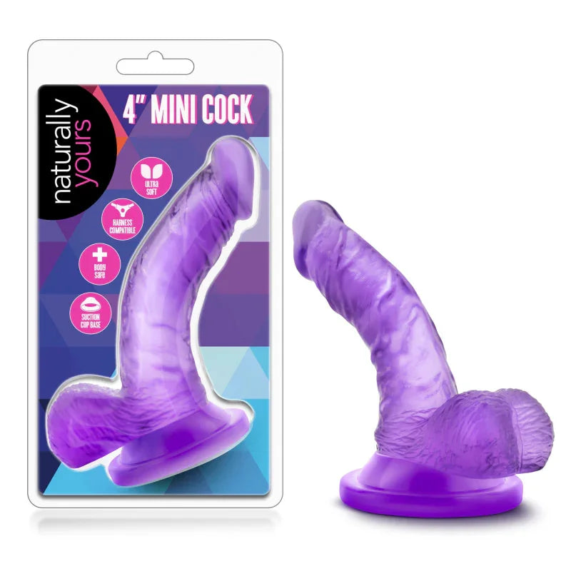 Naturally Yours - 4 Inch Mini Cock - Purple - MyPleasure