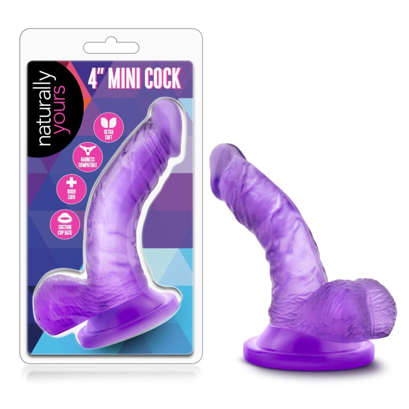 Naturally Yours - 4 Inch Mini Cock - Purple
