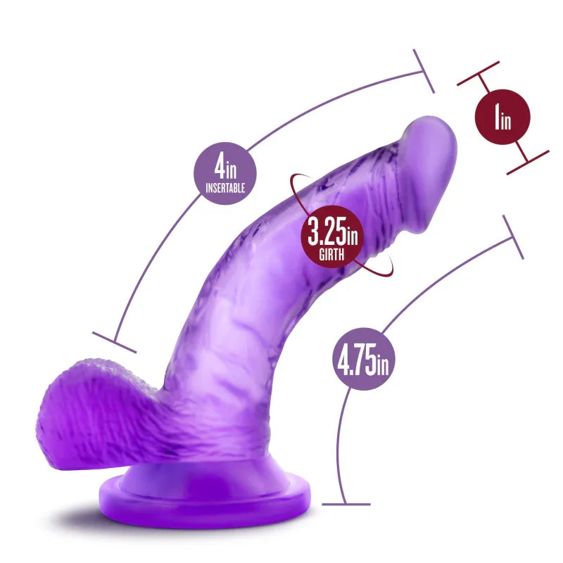 Naturally Yours - 4 Inch Mini Cock - Purple - MyPleasure