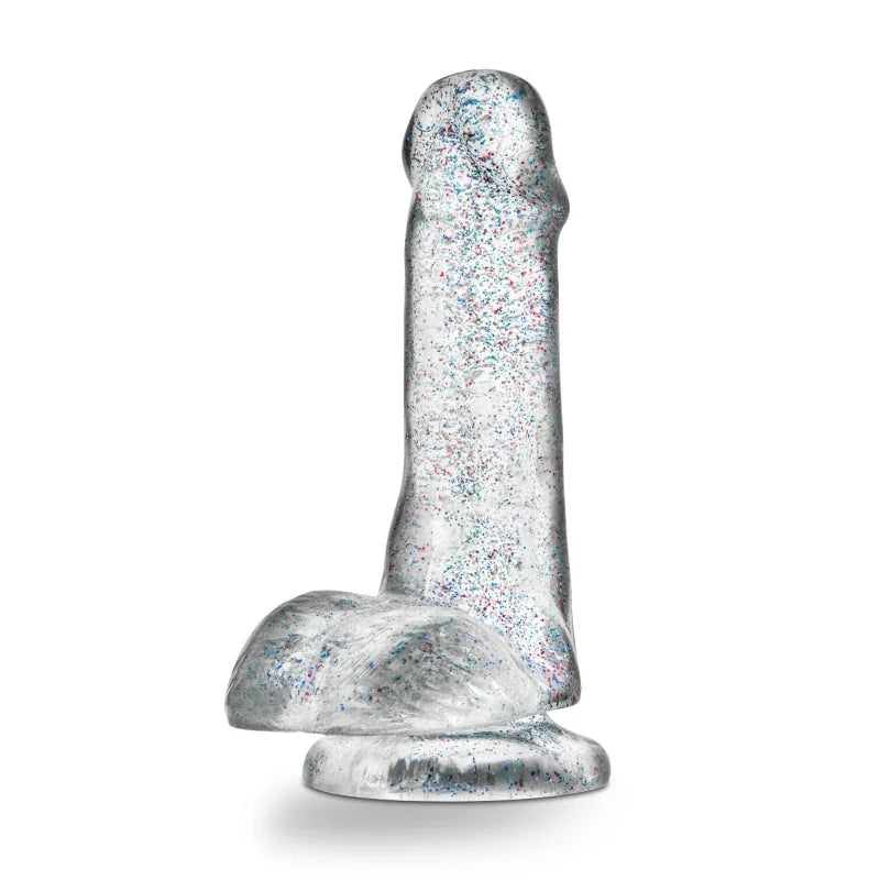 Naturally Yours - 6 Inch Glitter Cock - Sparkling Clear - MyPleasure