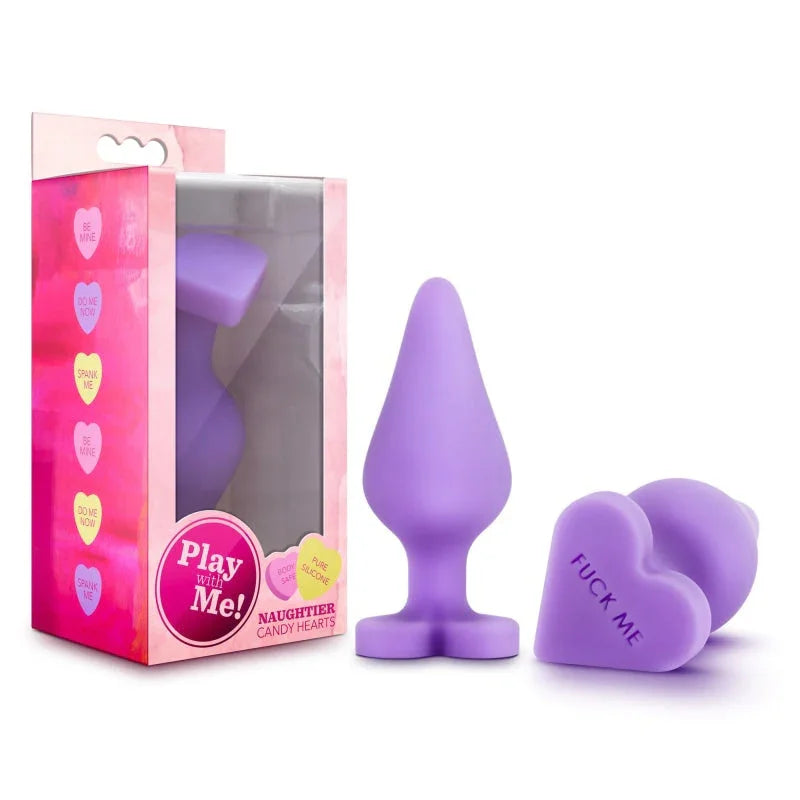 Naughtier Candy Hearts - Fuck Me - Purple - MyPleasure