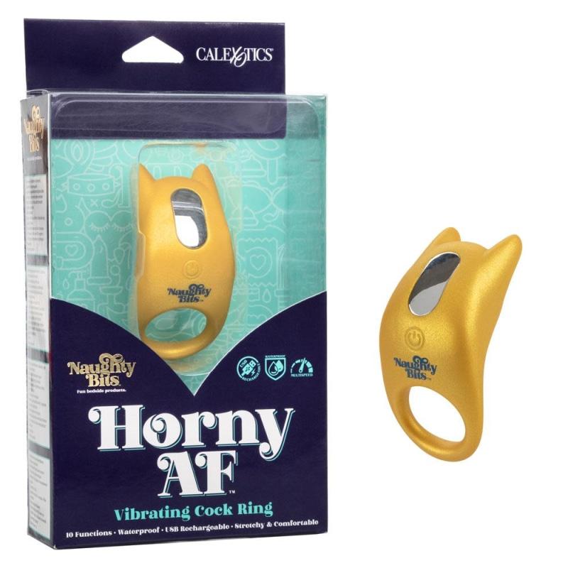 Naughty Bits Horny Af Vibrating Cock Ring - Cockrings