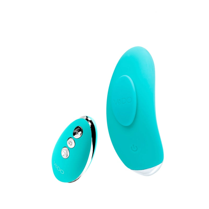 Niki Rechargeable Flexible Magnetic Panty Vibe - Turquoise - Clit Stimulators