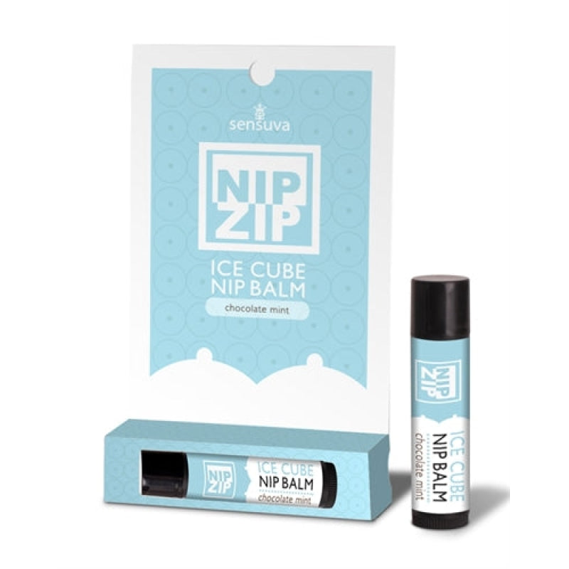 Nip Zip Ice Cube Nip Balm - Chocolate Mint - Tube Carded