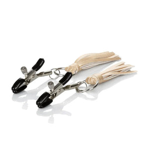 Nipple Play Playful Tassels Nipple Clamps - Gold - MyPleasure