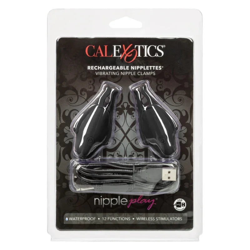 Nipple Play Rechargeable Nipplettes - Black - MyPleasure