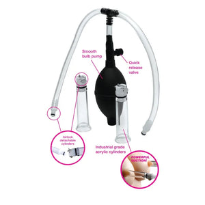 Nipple Pumping System With Detachable Cylinders - MyPleasure