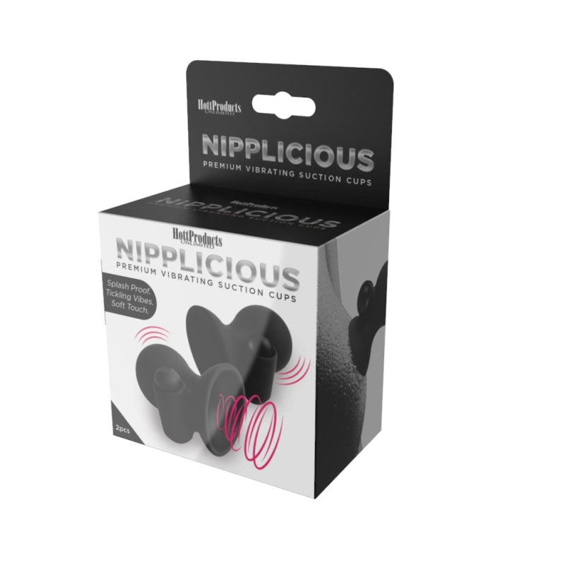 Nipplicious - Vibrating Nipple Suction Cups - Black - Nipple Stimulators