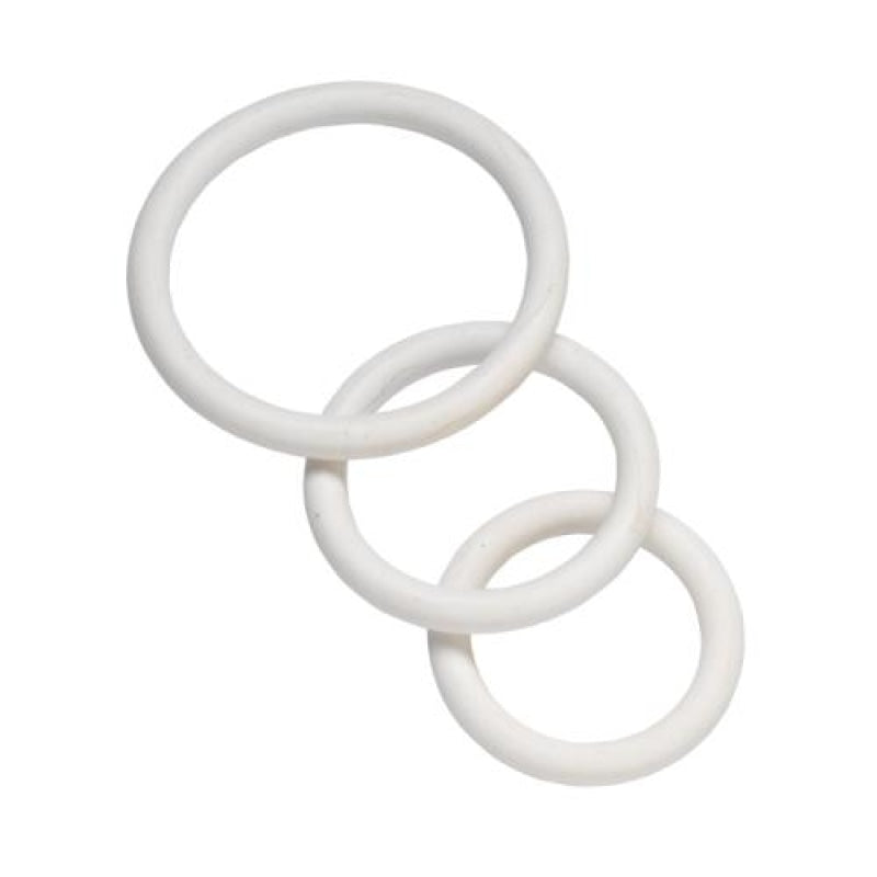 Nitrile Cock Ring Set - White