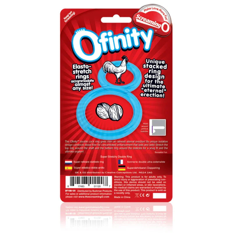 Ofinity Double Ring - Blue - MyPleasure