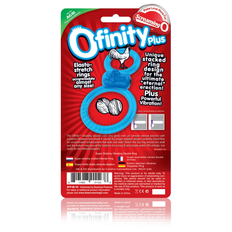 Ofinity Plus - Dual Vibrating Ring - Blue