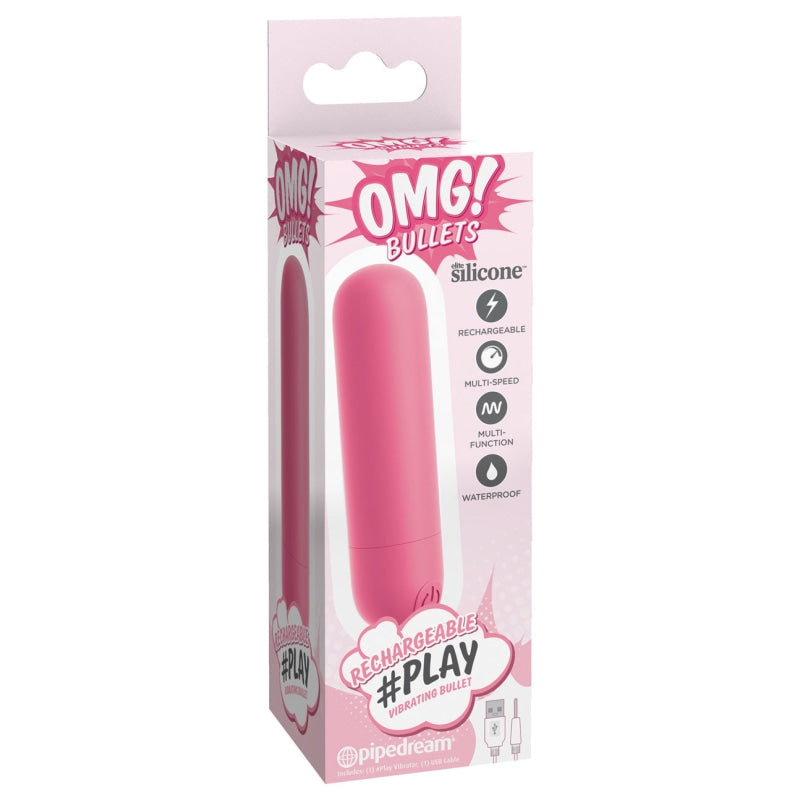 Omg! Bullets Play Rechargeable Vibrating Bullet - Pink