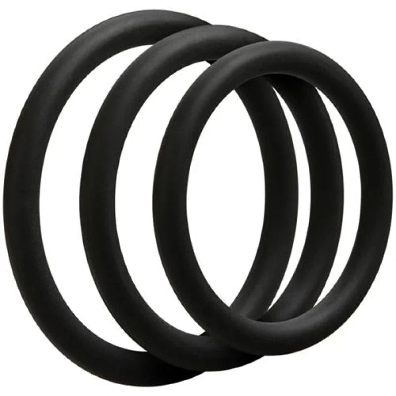 Optimale 3 C Ring Set - Thin - Black - MyPleasure
