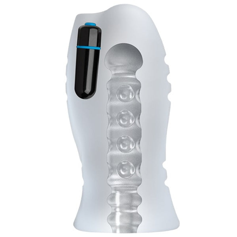 Optimale Vibrating Stroker - Massage Beads - Frost