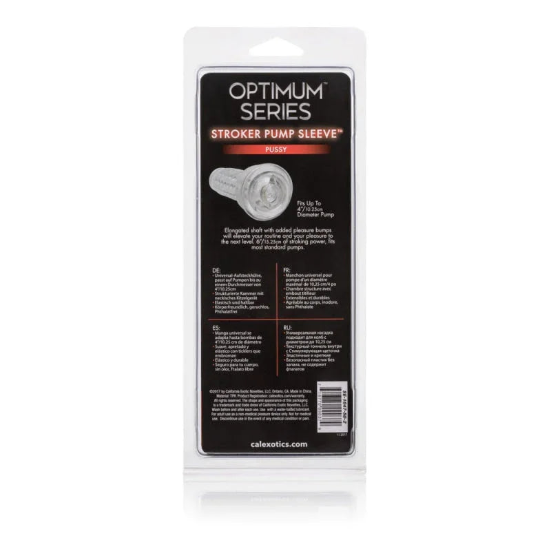 Optimum Series Stroker Pump Sleeve Pussy - MyPleasure