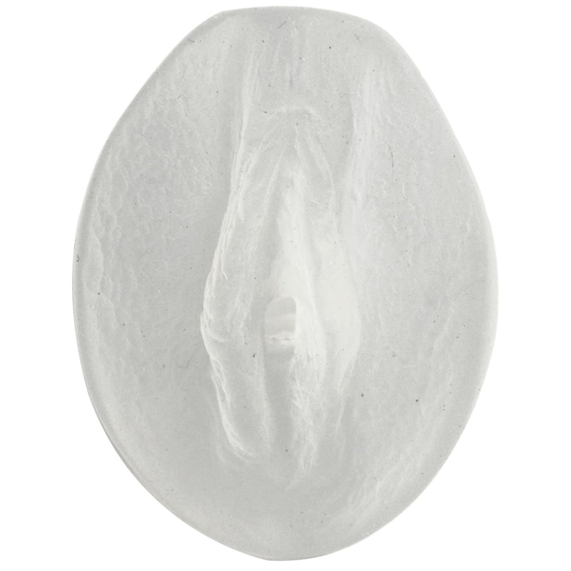 Palm Pal Frosted Ultraskyn Masturbator - Pussy - Clear