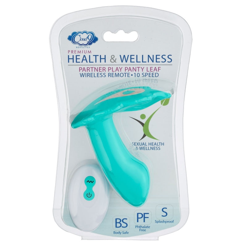 Partner Panty Leaf Vibrator With Remote Control - Teal - Vibrators