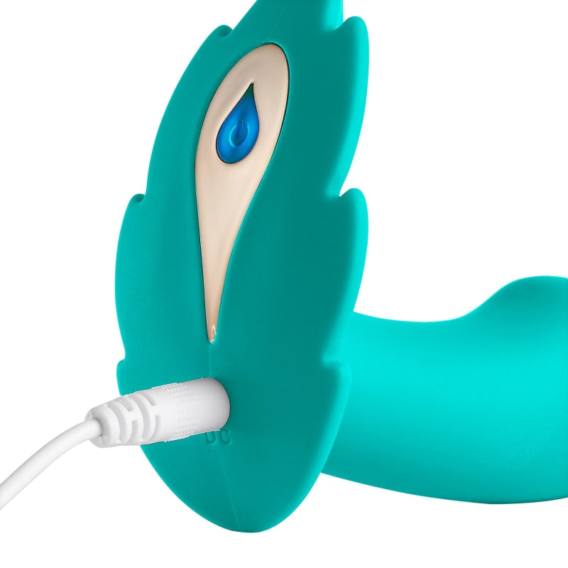 Partner Panty Leaf Vibrator With Remote Control - Teal - Vibrators