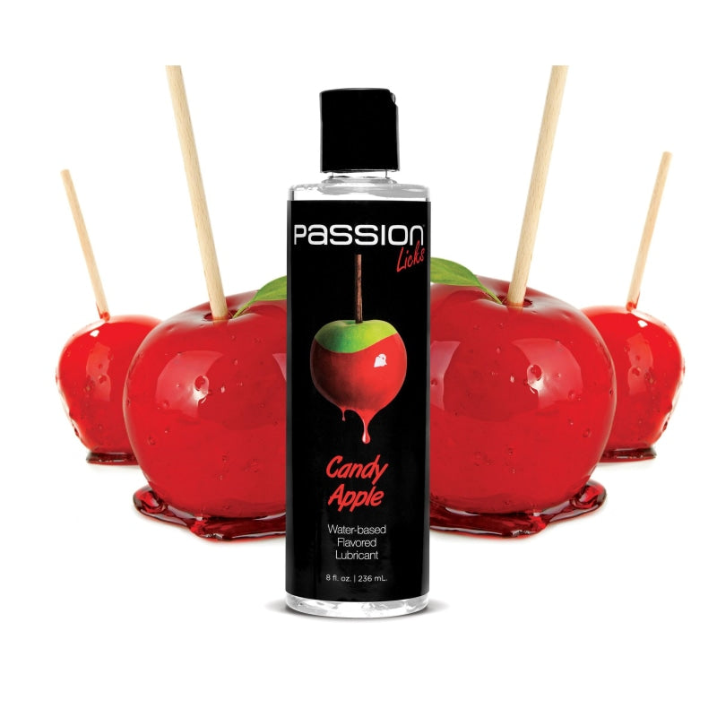 Passion Licks Candy Apple Water Based Flavored Lubricant - 8 Fl Oz / 236 ml - Lubricants Creams & Glides