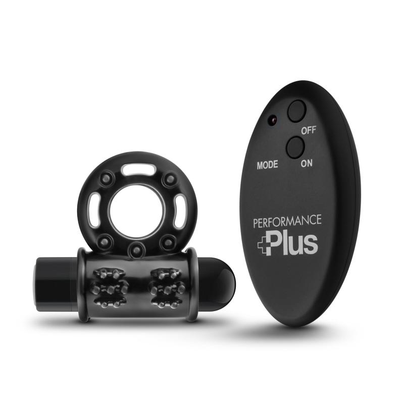 Performance Plus - Thunder - Wireless Remote  Rechargeable Vibrating Cock Ring - Black BL-79805