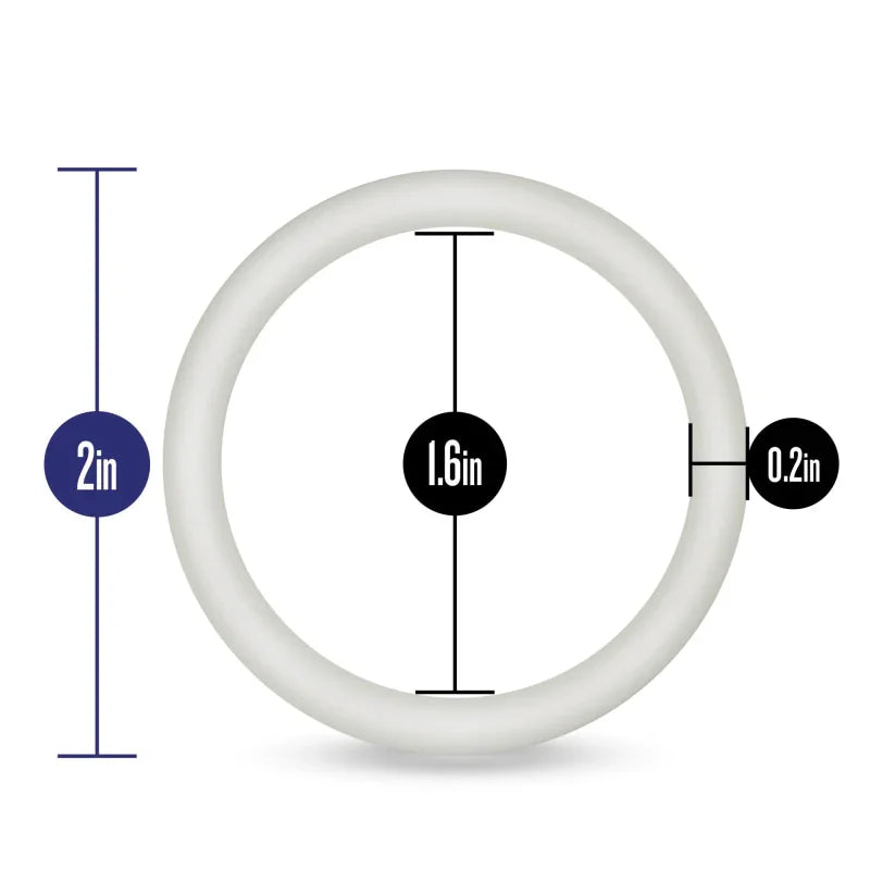 Performance - Vs3 Pure Premium Silicone Cockrings - Large - White - MyPleasure