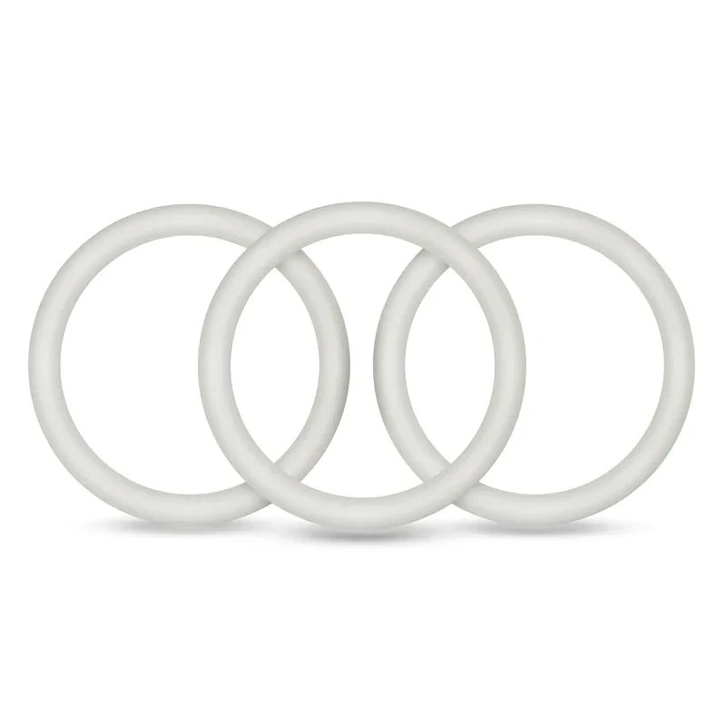 Performance - Vs3 Pure Premium Silicone Cockrings - Large - White - MyPleasure