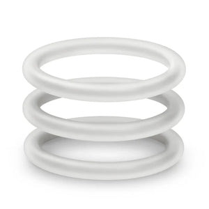 Performance - Vs3 Pure Premium Silicone Cockrings - Large - White - MyPleasure