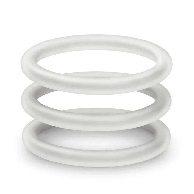 Performance - Vs3 Pure Premium Silicone Cockrings - Large - White - MyPleasure