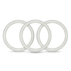 Performance - Vs3 Pure Premium Silicone Cockrings - Large - White - MyPleasure