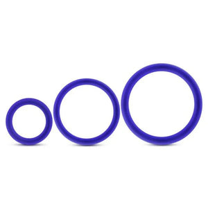 Performance - Vs4 Pure Premium Silicone Cockring Set - Indigo - MyPleasure