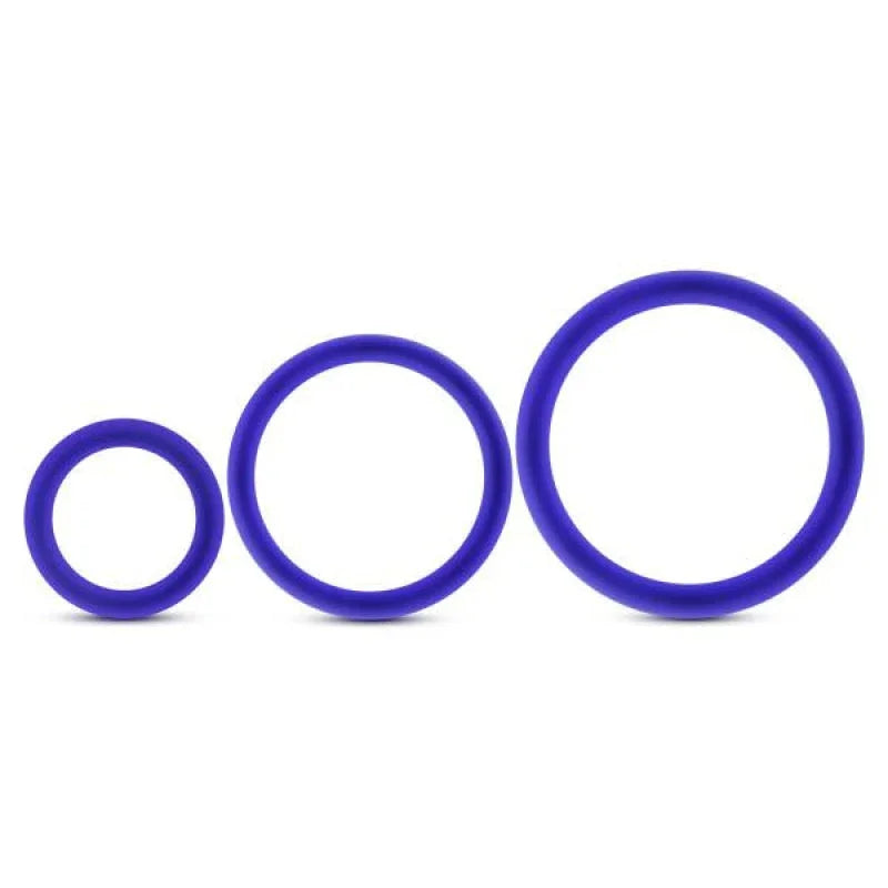 Performance - Vs4 Pure Premium Silicone Cockring Set - Indigo - MyPleasure