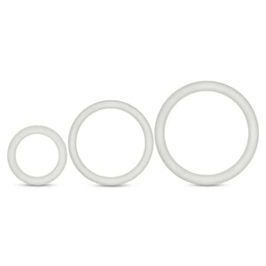 Performance - Vs4 Pure Premium Silicone Cockring Set - White - MyPleasure
