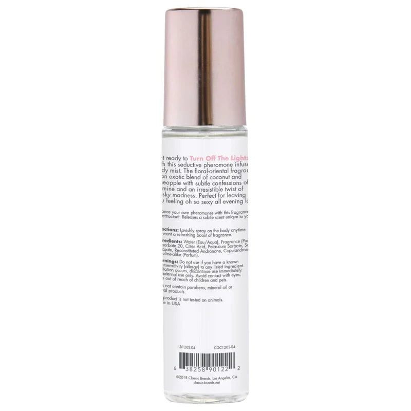Pheromone Fragrance Mist Turn Off the Lights 3.5 Fl. Oz. - MyPleasure