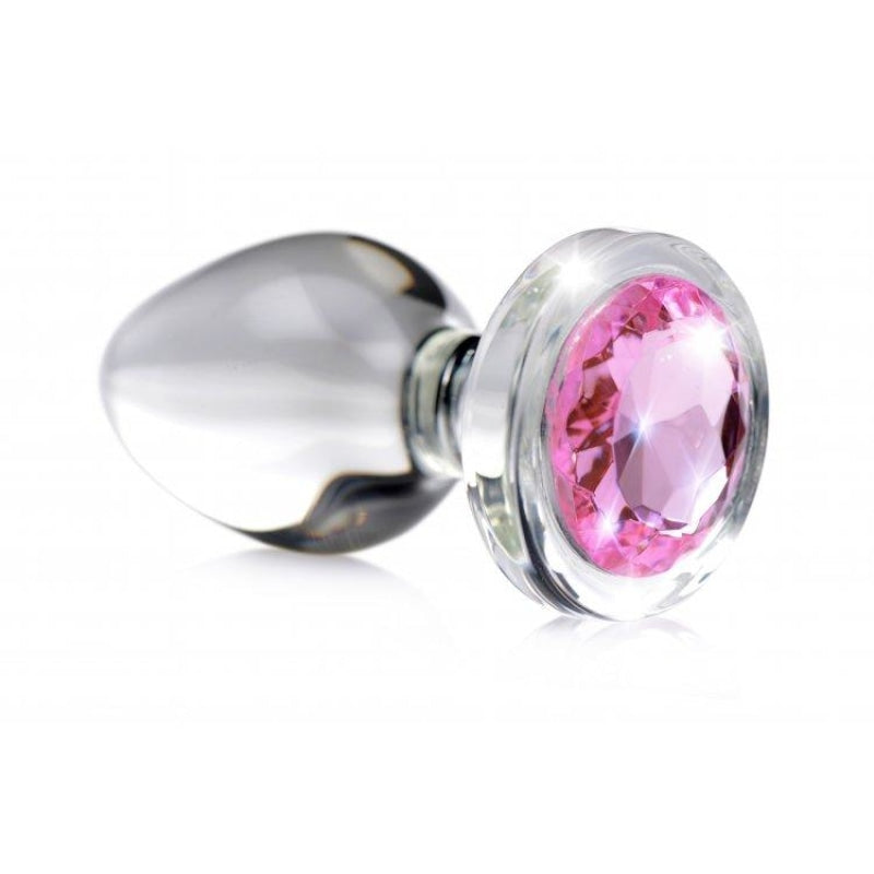 Pink Gem Glass Anal Plug - Small - Anal Toys & Stimulators