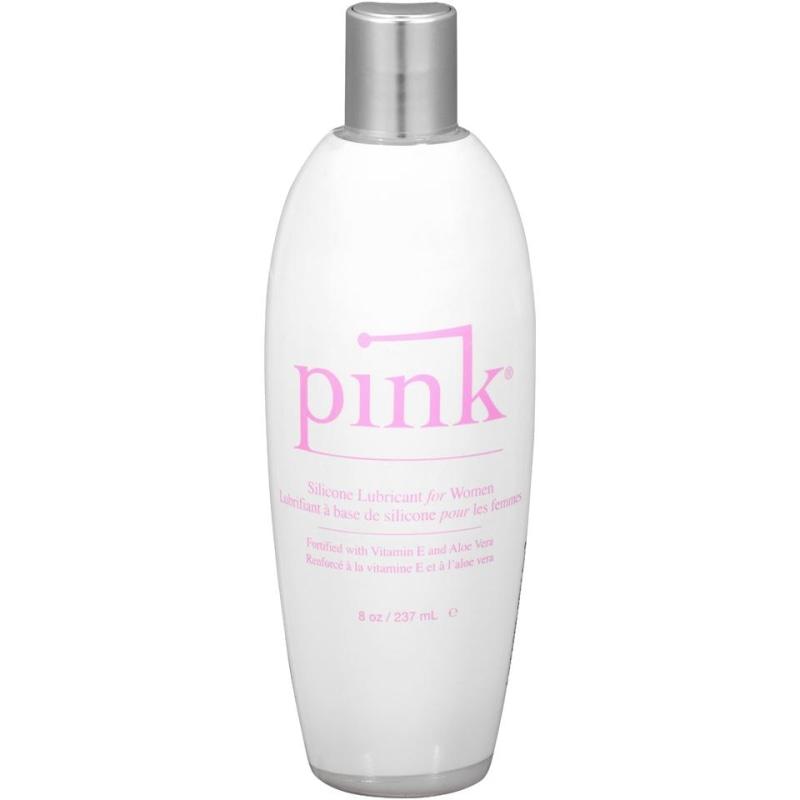 Pink Silicone Lubricant for Women - 8 Oz Flip Top  Bottle PNK-8