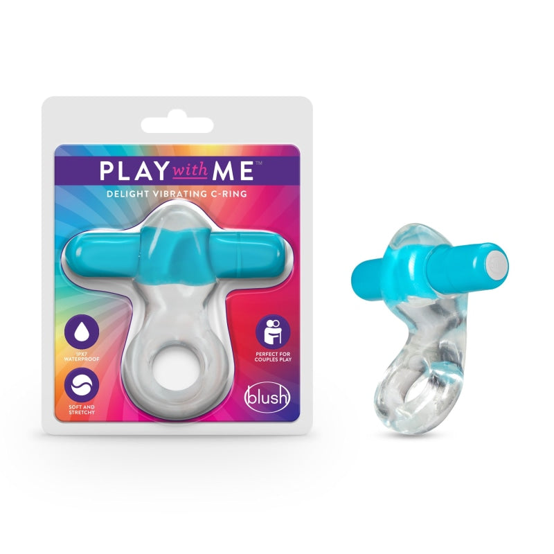 Play With Me Delight Vibrating C-Ring - Blue - Cockrings