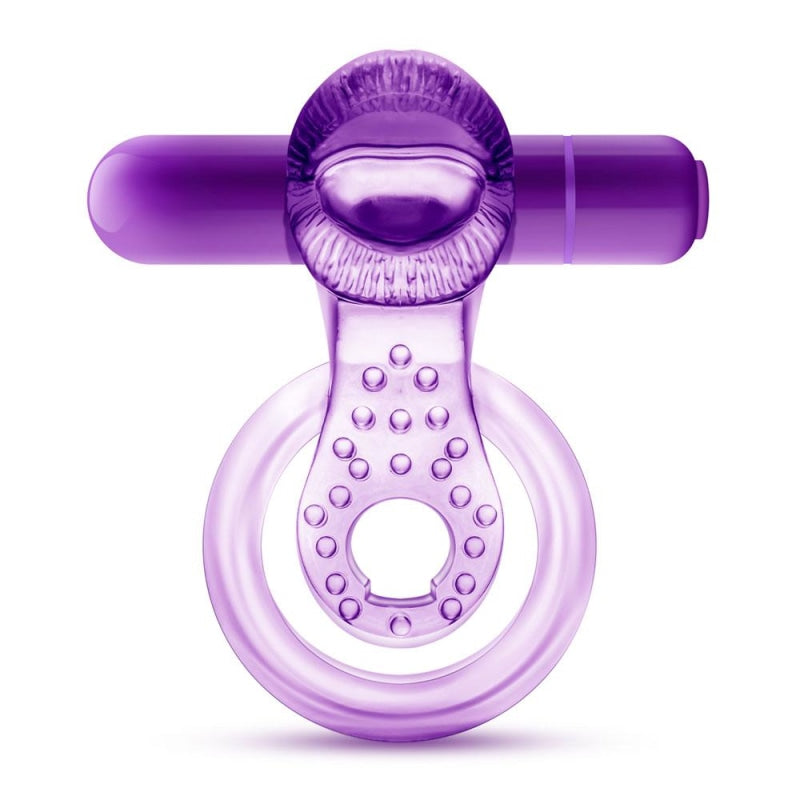 Play With Me - Lick It - Vibrating Double Strap Cockring - Purple BL-61911