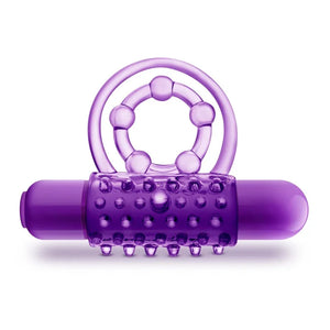 Play With Me - the Player - Vibrating Double Strap Ring - Purple - MyPleasure