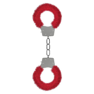Pleasure Handcuffs Furry - Red - MyPleasure