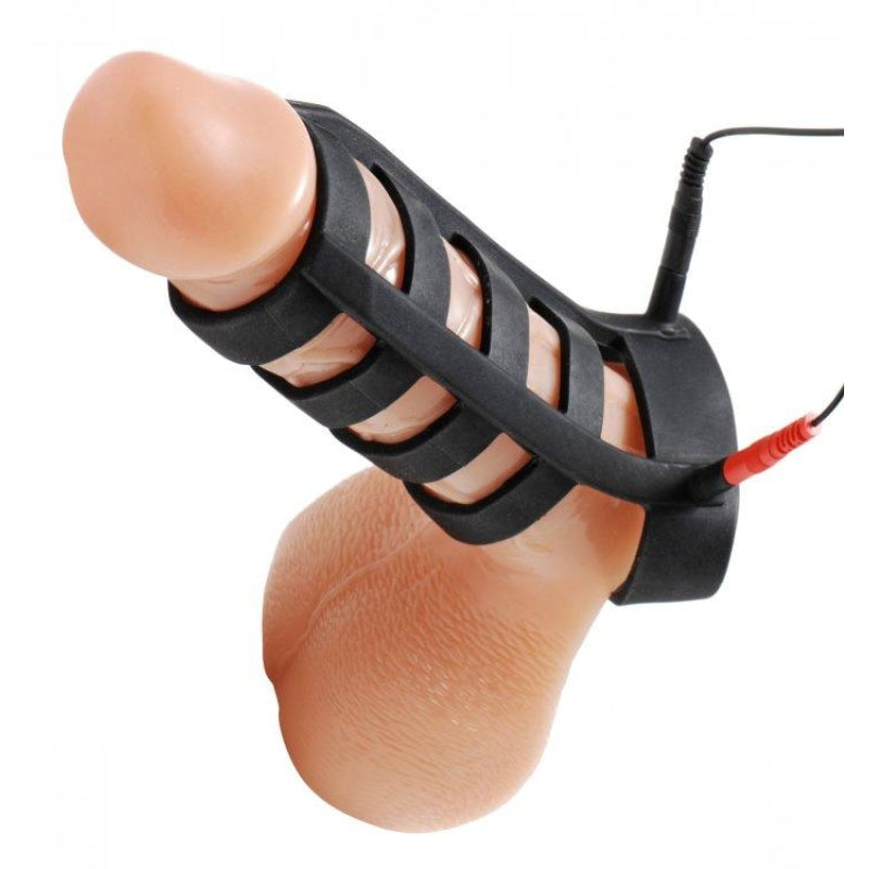 Power Cage Silicone E-Stim Cock and Ball Sheath ZE-AE286