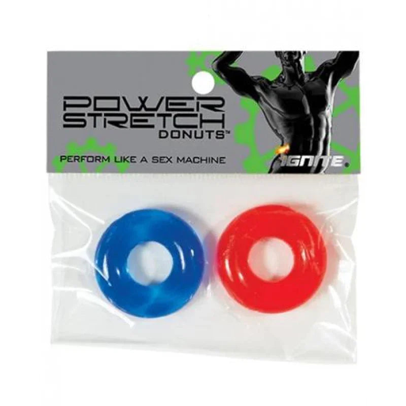 Power Stretch Donuts - 2 Pack - Red and Blue - MyPleasure