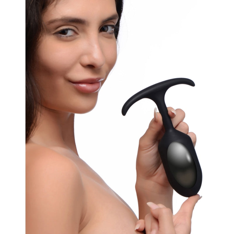 Premium Silicone Weighted Anal Plug - Large - Anal Toys & Stimulators