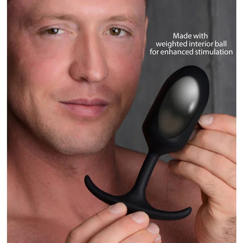 Premium Silicone Weighted Anal Plug - Medium