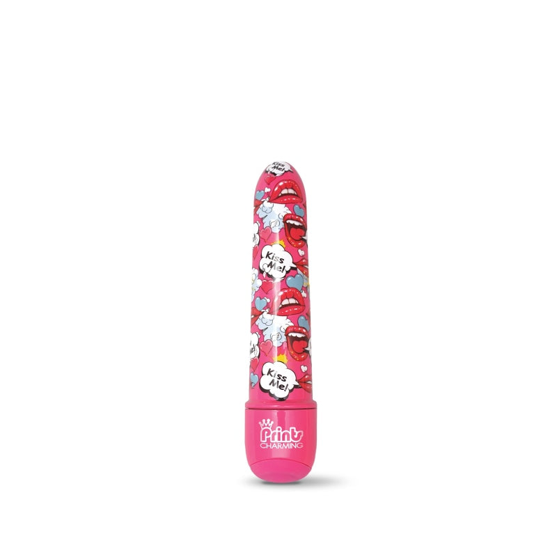 Prints Charming Pop Tease 5 Inch Mini Vibe - Kiss Me - Pink - Vibrators