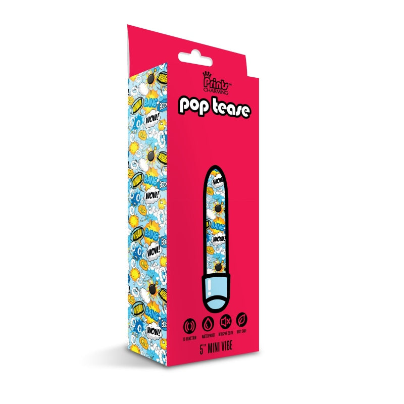 Prints Charming Pop Tease 5 Inch Mini Vibe - Wham Blue - Vibrators