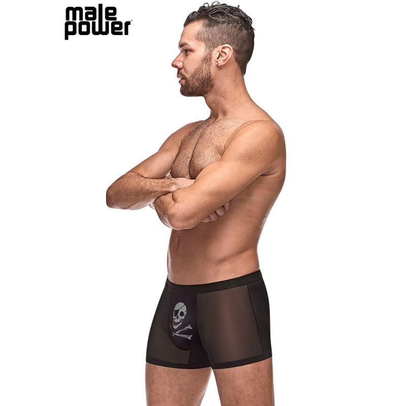 Private Screening Skull Pouch Short Black - Lingerie & Sexy Apparel