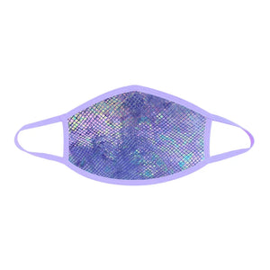 Purple Python Holographic Face Mask With Lavender Trim - MyPleasure